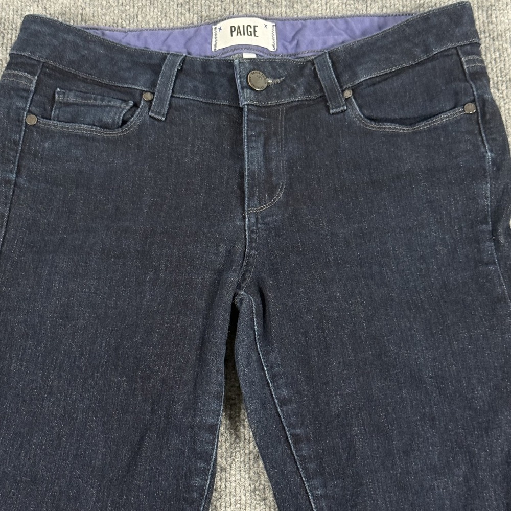 Paige Manhattan Jeans Womens 29 Dark Wash Bootcut Stretch Denim Darkness DNM255
